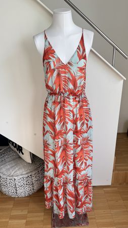 H&M Sommerkleid mit Blätterprint, Grösse S - Top Zustand!