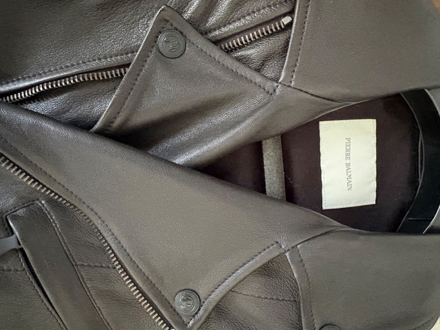 Balmain Giacche: 100% Original: BALMAIN Biker Lederjacke Gr. M/48 schwarz – Nuovo e nell'imballaggio originale da Rüschlikon venduto da Fuxss11 8