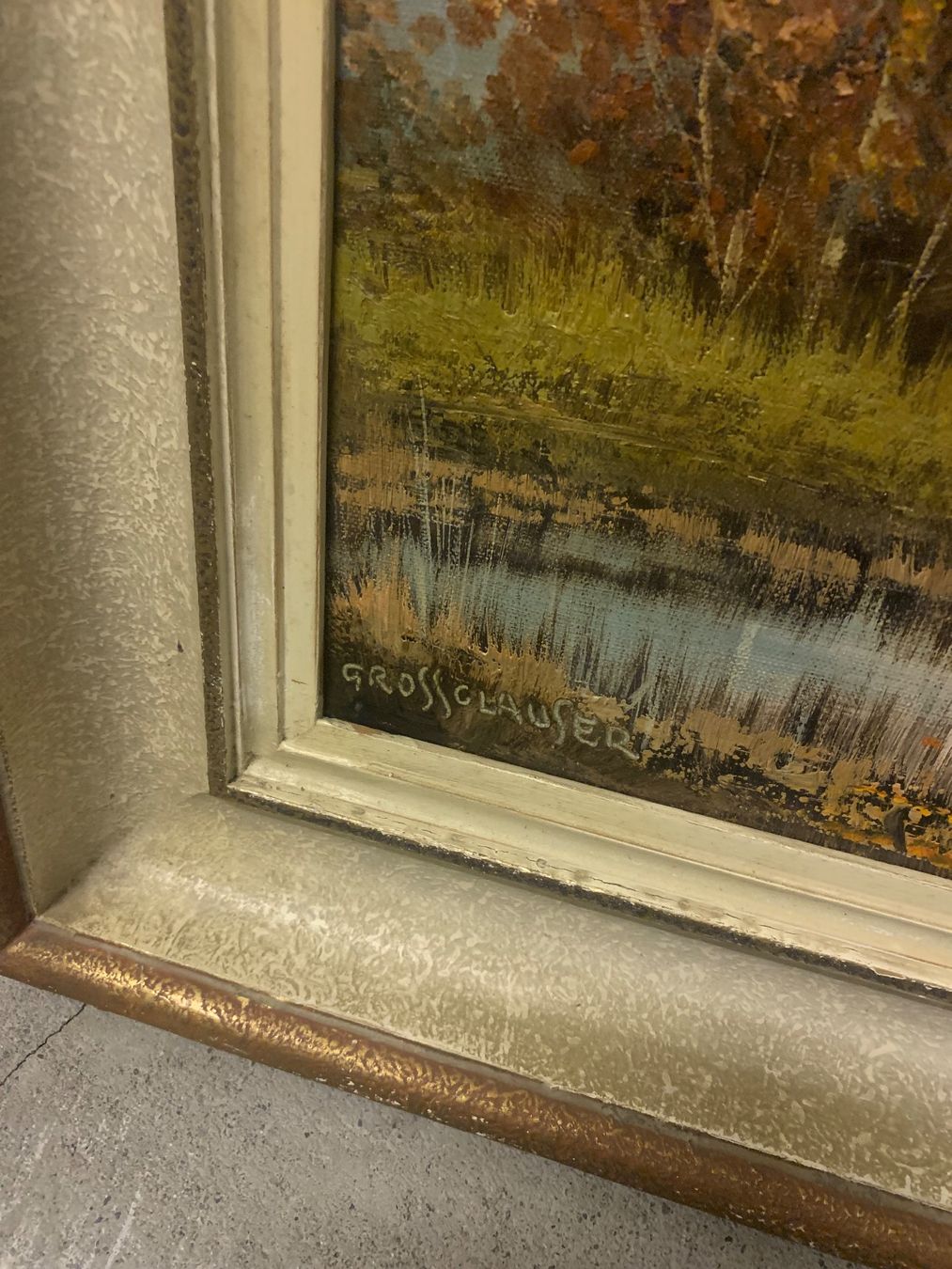 Gemälde: Tableau Paysage d'Automne Encadré. – Gebraucht aus Vessy von Panpan2 3