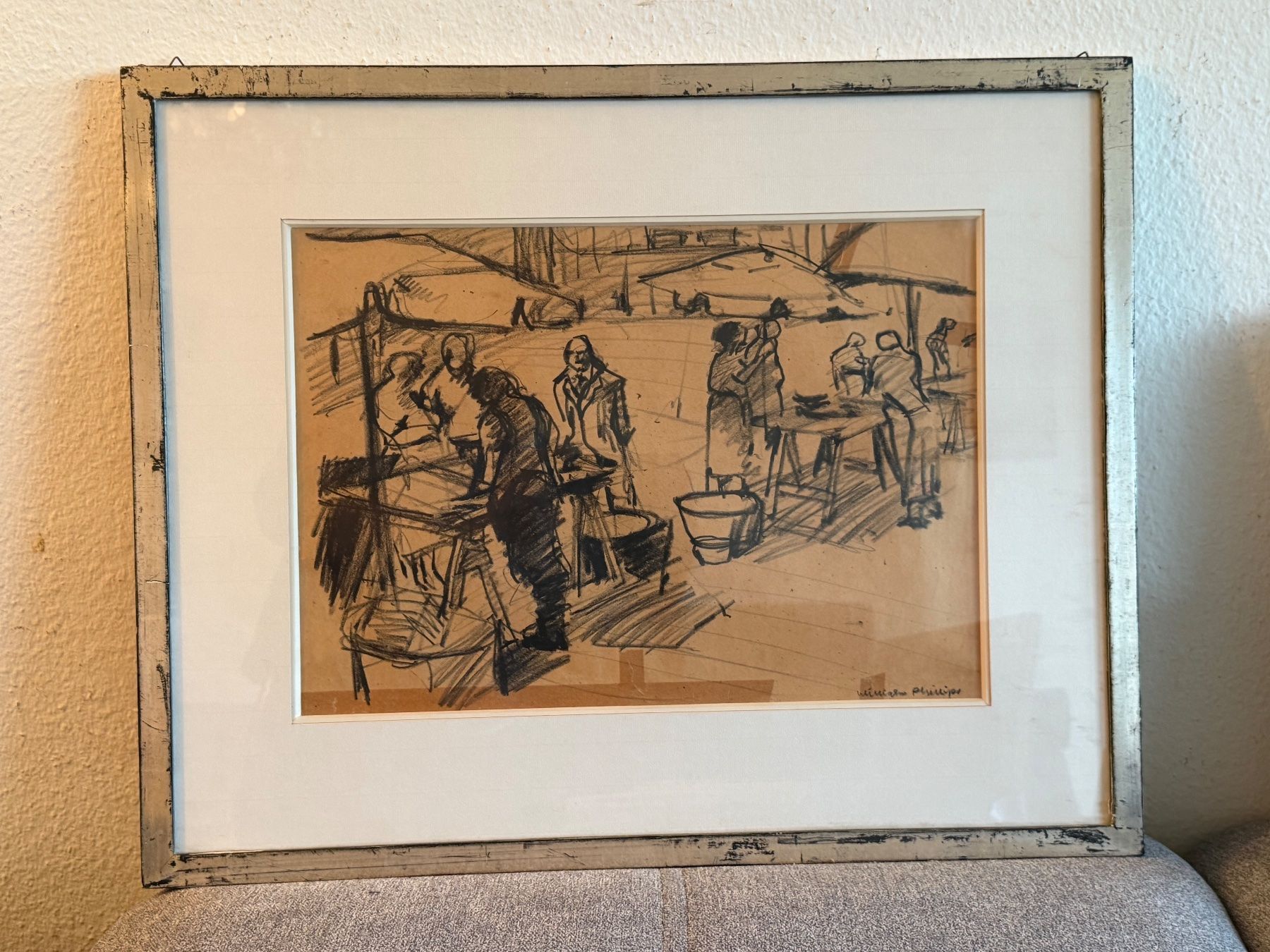 Dipinti: Phillips William / Markt / Zeichnung – Usato da Basel venduto da PAUL_ART
