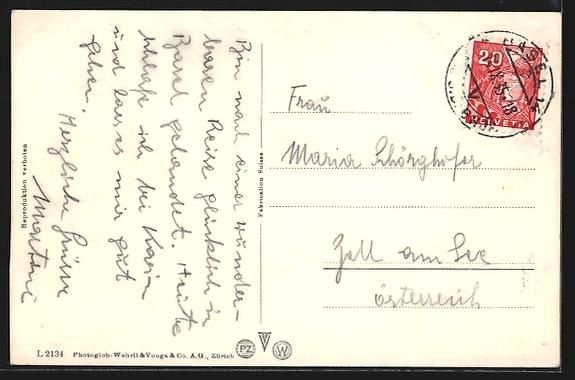 Cartoline postali: Göschenen, Panorama der Umgebund mit Rh – Usato da Berlin venduto da bartko-reher 1