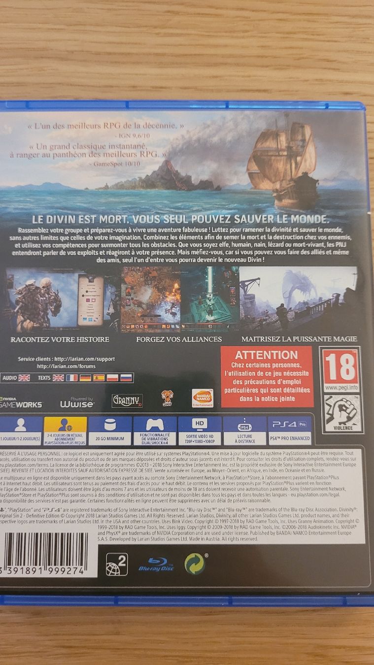 Bandai Giochi: Divinity Original Sin 2 Definitive Edition - PS4 – Usato da Morges venduto da ric_sh6k 2