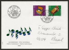 1985  Brief Bundesfeier, 1. August,  FRIBOURG