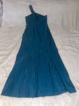 Abendkleid in Petrol mit Strass, Grösse 38, Top Zustand!