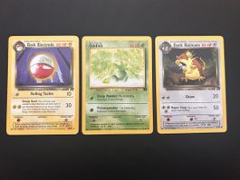 3 Pokemon Team Rocket Vintage Karten