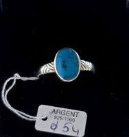 Bague Vintage Style Navajo Native avec Turquoise Argent 925