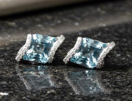 Zeitlose Eleganz - Aquamarin Silber 925 Ohrringe