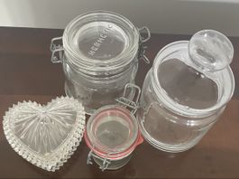 3er Set Glasbehälter: Praktisch für Küche & Basteln!