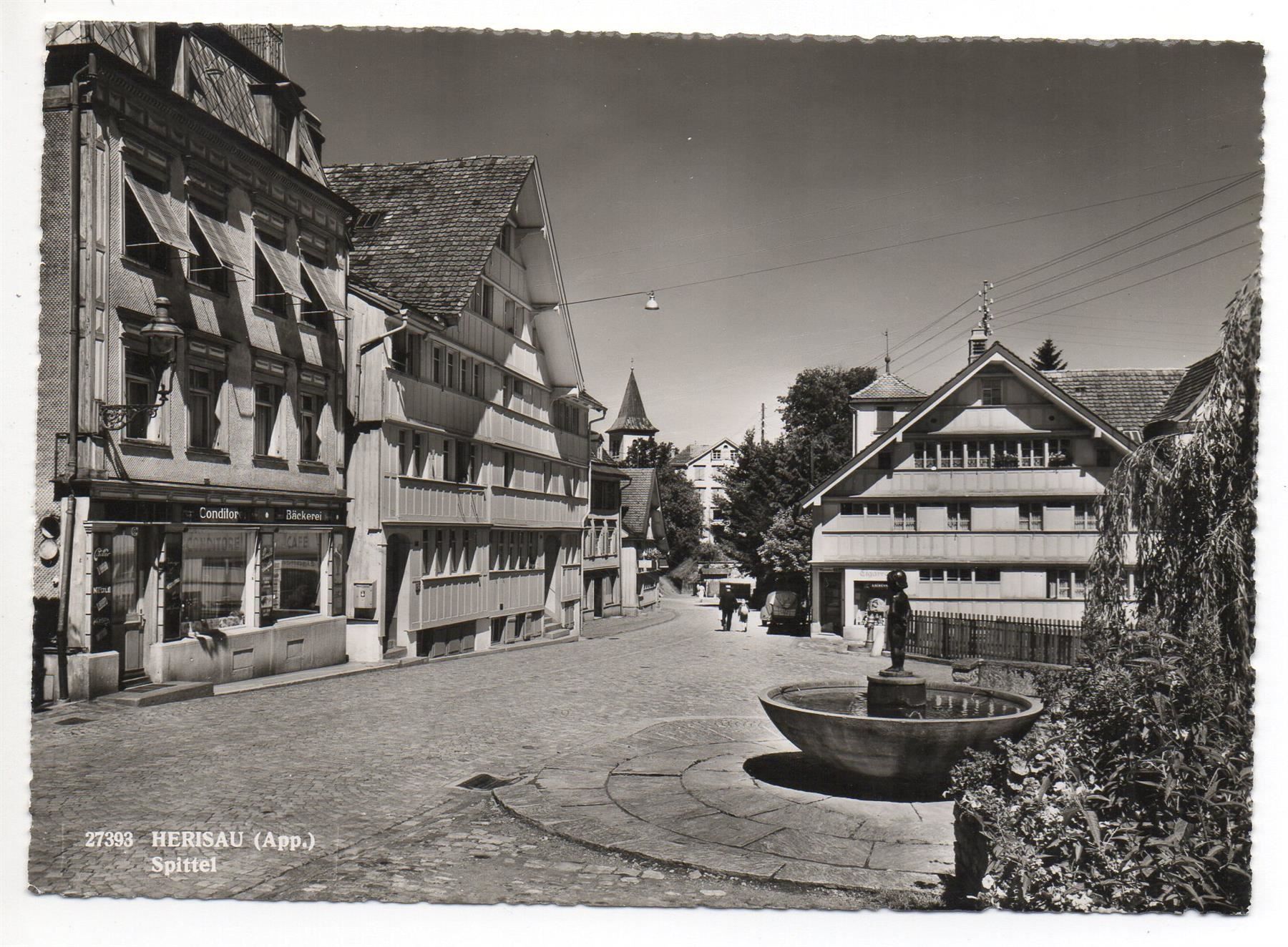 Cartoline postali: HERISAU Spittel - Conditorei Bäckerei – Usato da Jona venduto da philajona