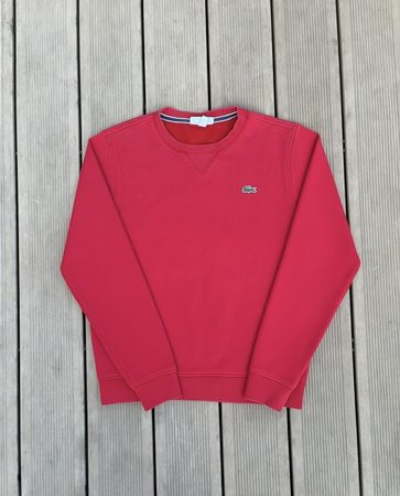 Sweat Crewneck Lacoste Sport rouge taille S 