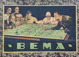 BEMA Fussballspiel, ein antikes Brettspiel mit Holzfiguren
