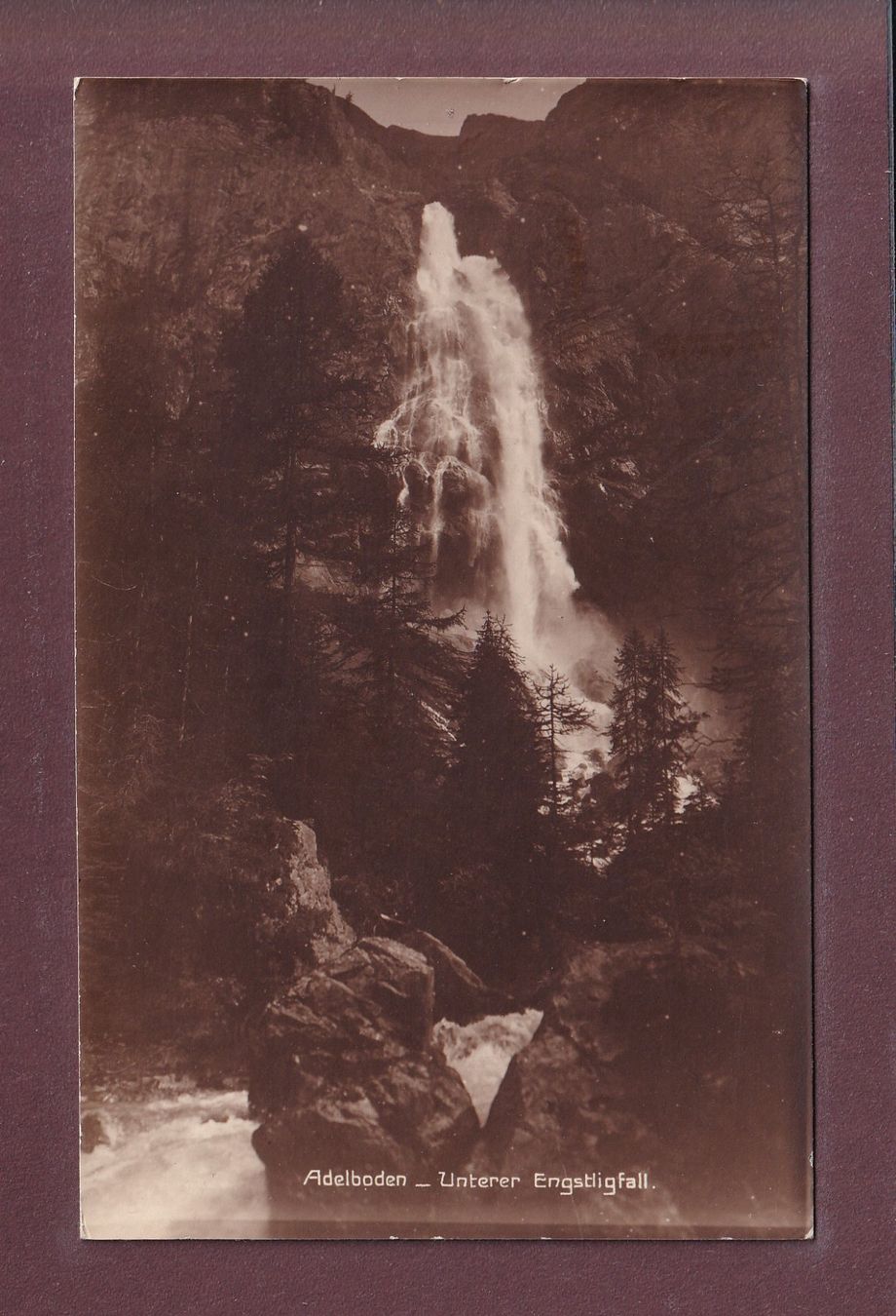 Cartoline postali: Adelboden - Untere ENGSTLIGFALL - 1921 – Usato da Pully venduto da nicecards