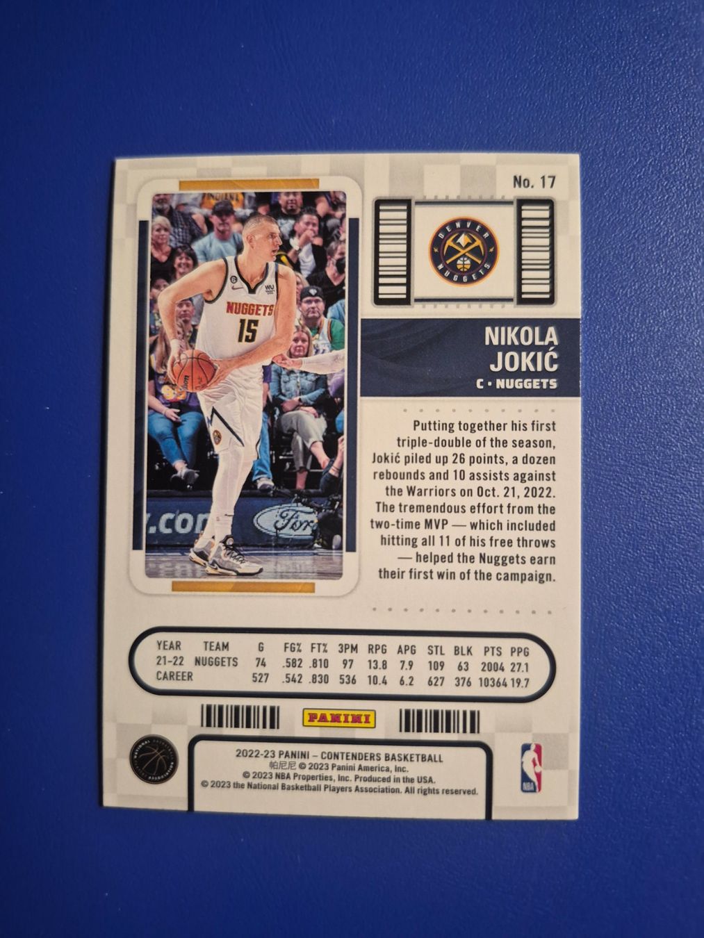 Nba Sammelbilder & Trading cards: NBA Nikola Jokic Denver Nuggets – Gebraucht aus Treiten von Sauber73 1