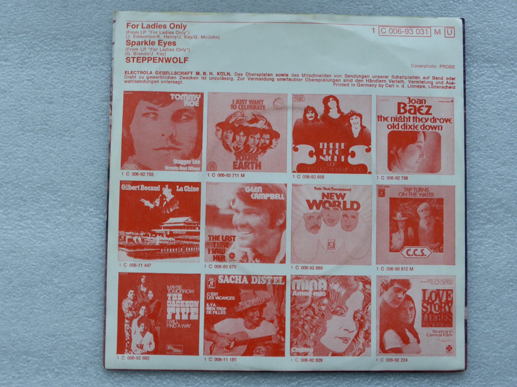Dischi in vinile: Vinyl Single   STEPPENWOLF – Usato da Küssnacht am Rigi venduto da Mondkinder 3