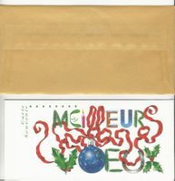 Carte souvenir Voeux FDC  + enveloppe