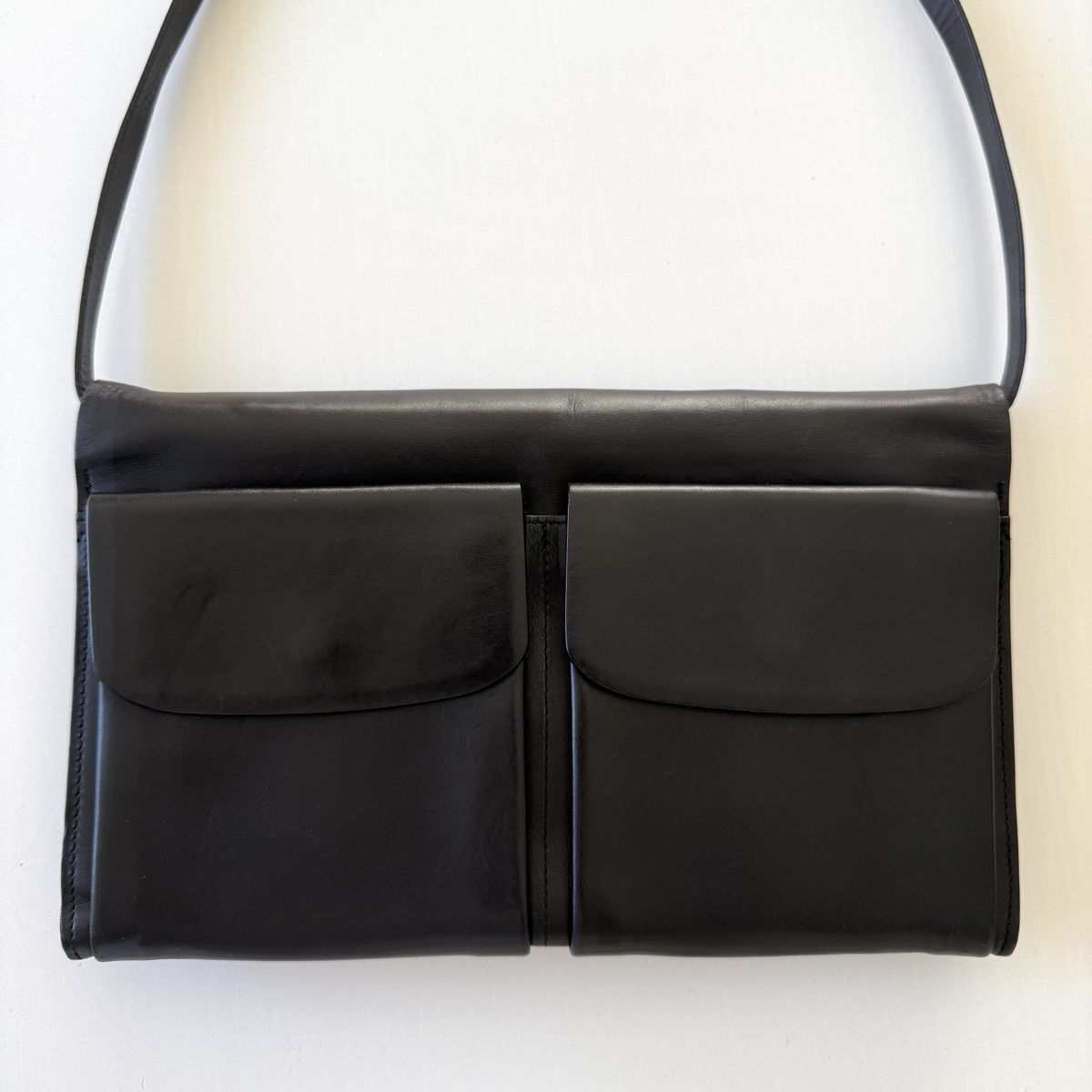 Bally Borse da donna: BALLY Black Leather Double Pocket Flap Shoulder Bag – Usato da Emmen venduto da Avviivva_Com2023 1