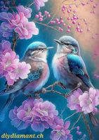 Diamond Painting Vögel in den Blüten-15-20x30-326