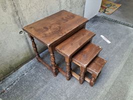 Beistelltische, Satztische, Holz 4er Set Vintage