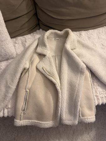 Damen Jacke Fashion Teddyfell Look weiss Grösse S neu