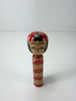 Vintage Kokeshi Holzpuppe Japan Togatta-Stil Handbemalt