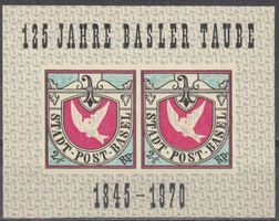 Vignette 125 Jahre Basler Taube 1970 postfrisch, ABC-Kat.-Nr