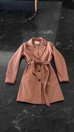 Vila Clothes Wollmantel Rosa/Mauve Gr. 38
