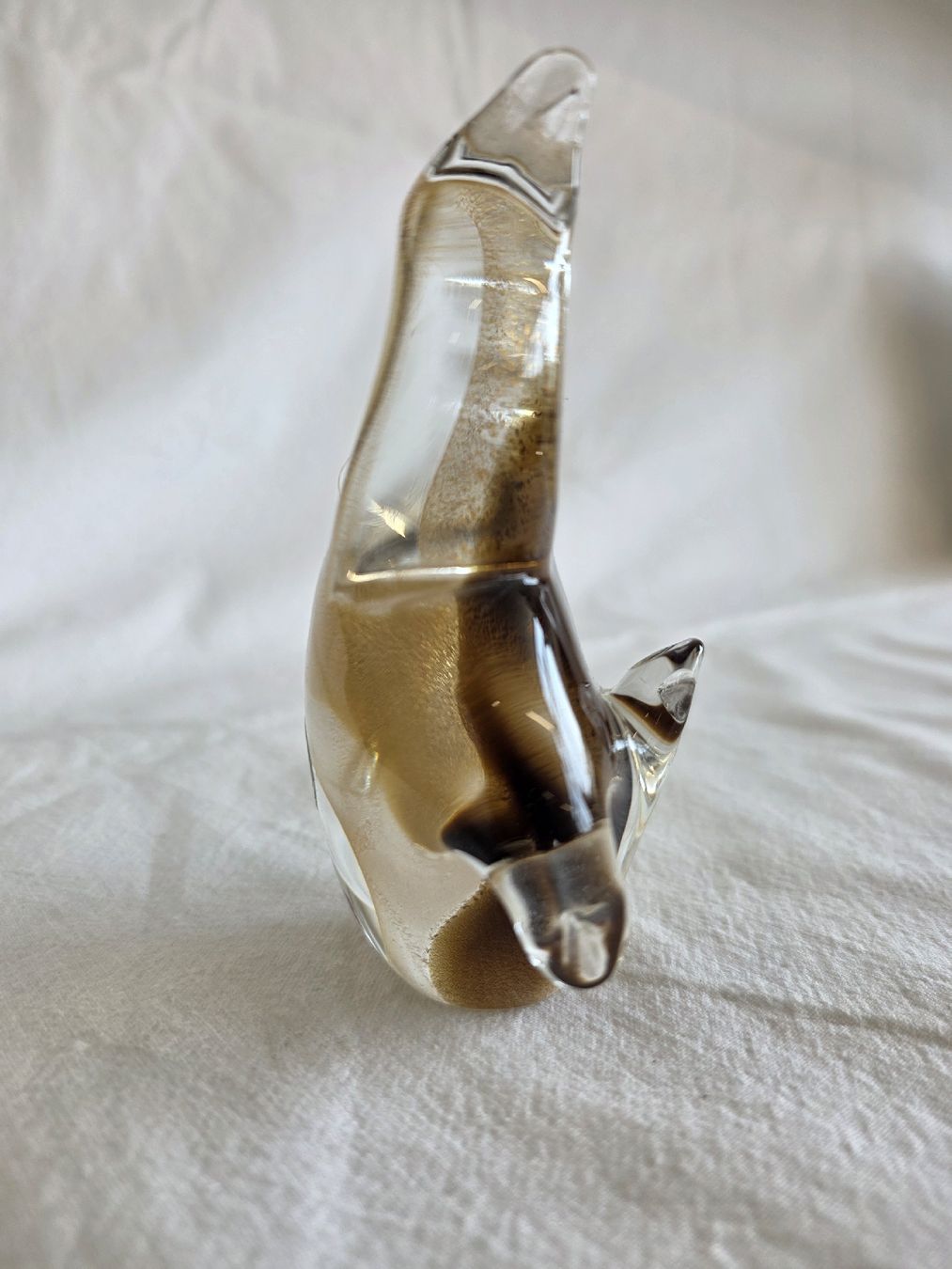 Murano Figuren: Elegante Murano Glasfigur Eule mit Goldstaub-Einschlüssen – Gebraucht aus Rieden AG von RuvensBrocki 3