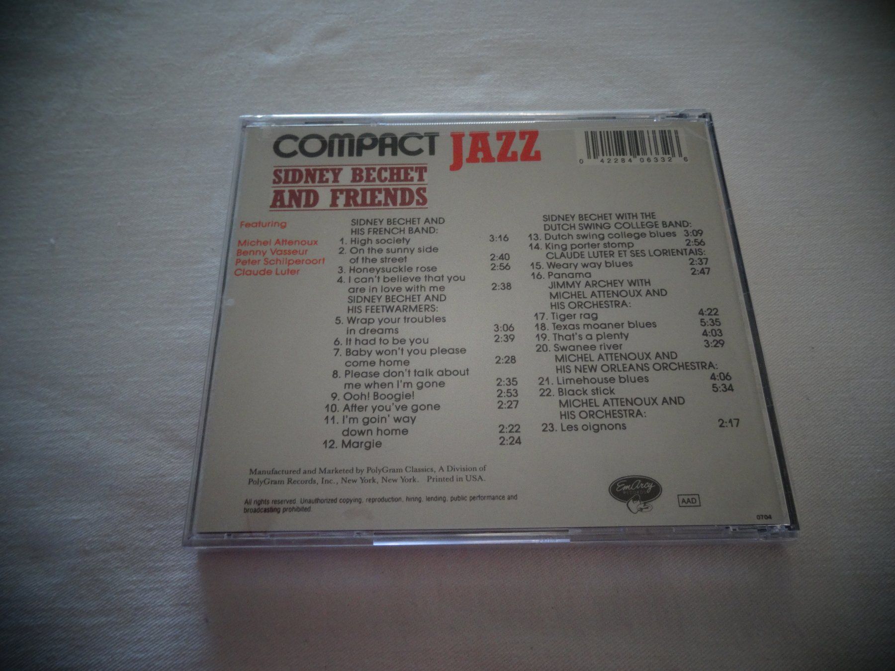 CD: CD Sidney Bechet and Friends Jazz – Nuovo e nell'imballaggio originale da Neerach venduto da jenny062 1