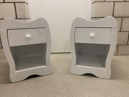 Nachttische für Kinder/Schmetterling Weiss