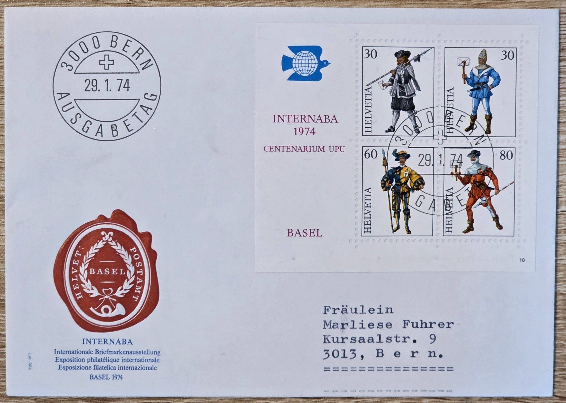 Tutti i francobolli: Schweiz First Day FDC Internaba 1974 – Usato da Rohrbach venduto da lod_m58r