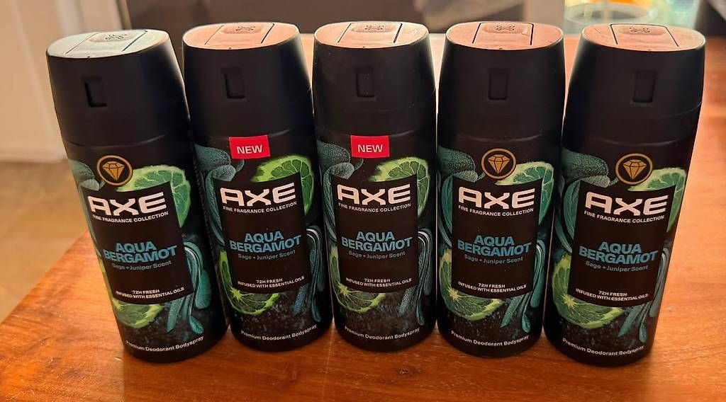 Altro per la cura del corpo: 5x AXE Aqua Bergamot Bodyspray 150 ml – Nuovo (secondo la descrizione) da Zollikofen venduto da hri_r8pr