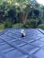 Ring mit Bergmotiv und Herzschlagmuster Edelstahl 17mm