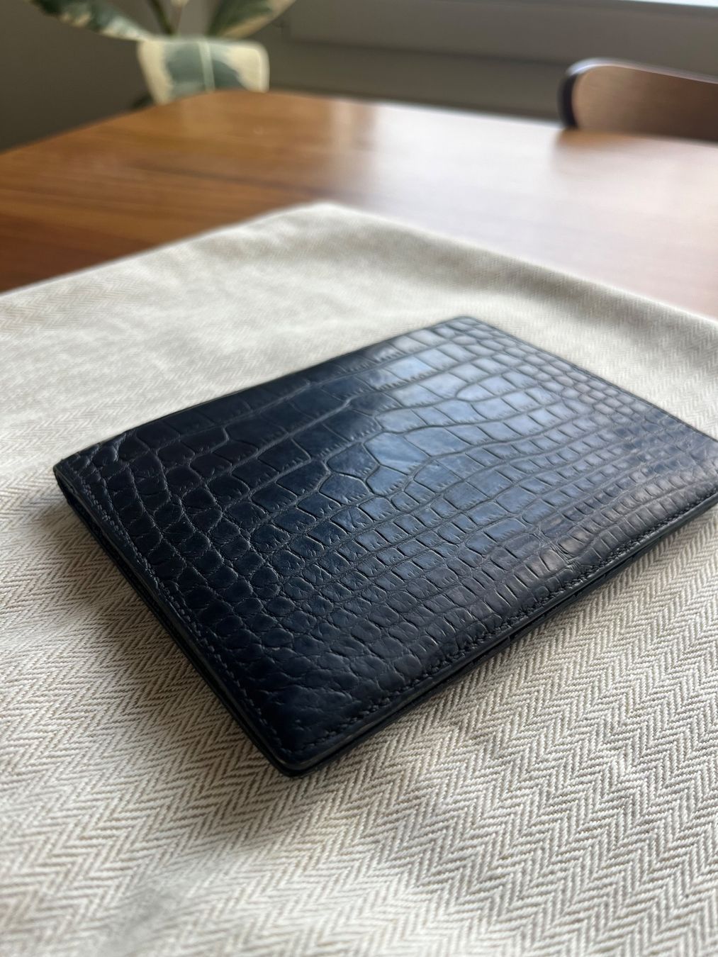 Hermès Brieftaschen: Hermes Wallet Black Alligator – Gebraucht aus Genève von tal_y2gs 6