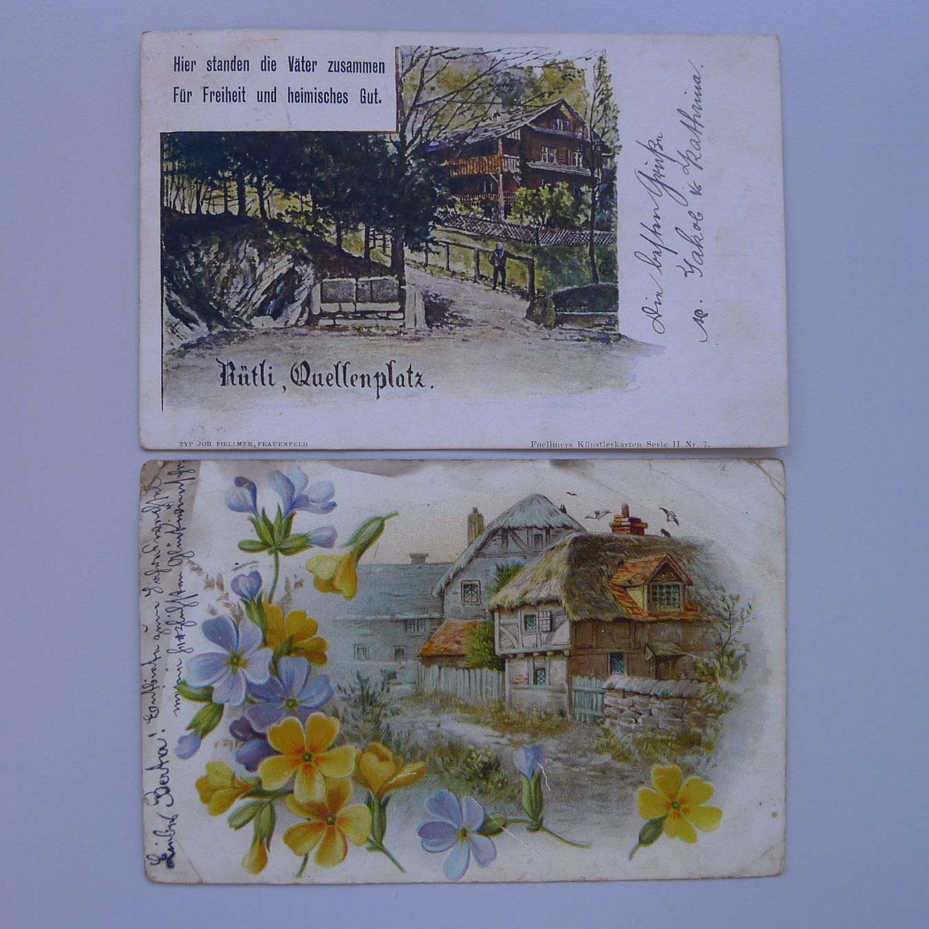 Cartoline postali: Sammlung ANSICHTSKARTEN etwas LITHO, total 53 Stück. – Usato da Sursee venduto da Luzernerraute 7
