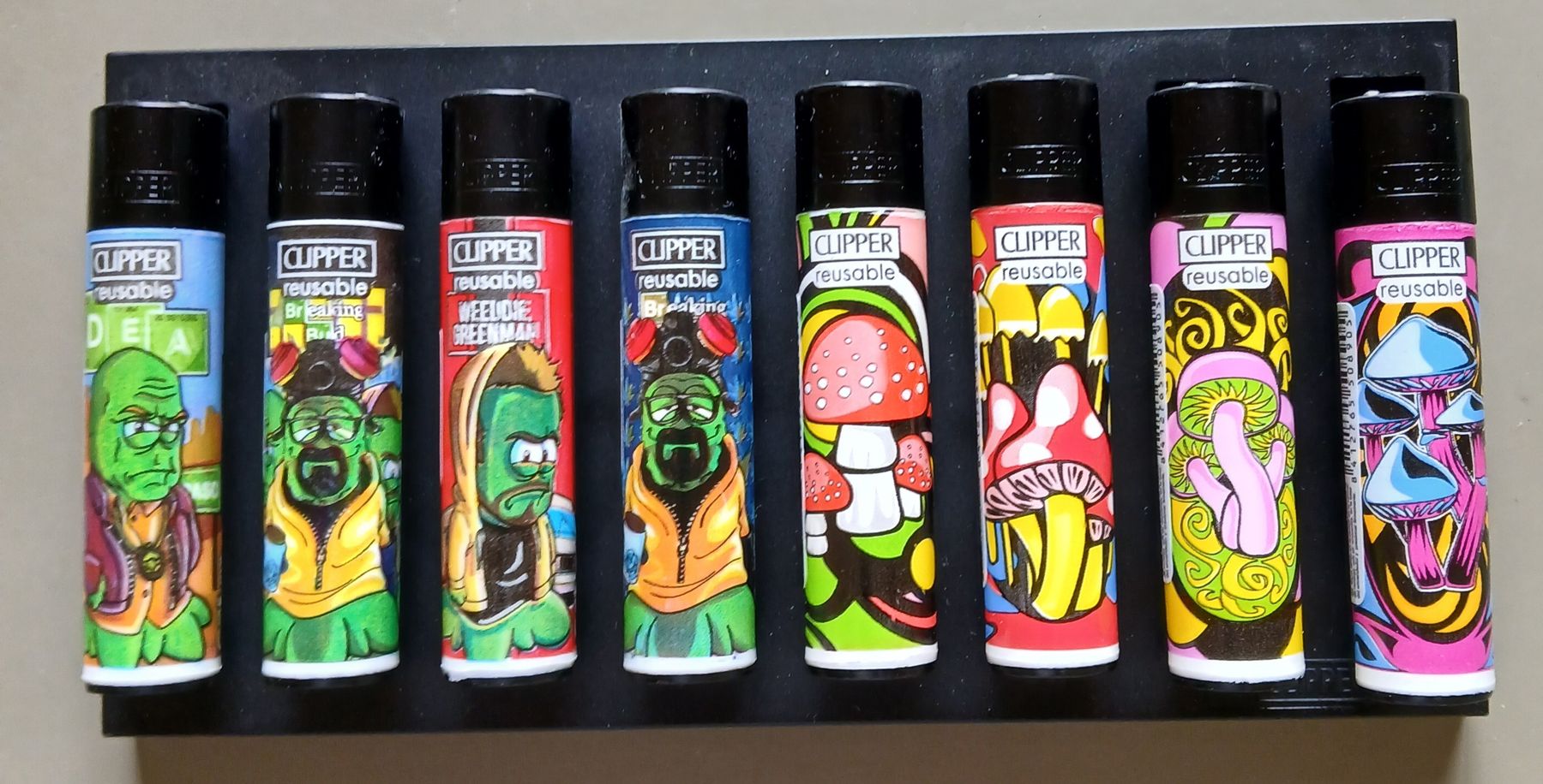 Clipper Accendini: 8 x clippers master chief and mushrooms. – Nuovo e nell'imballaggio originale da Lausanne venduto da Soulbrother
