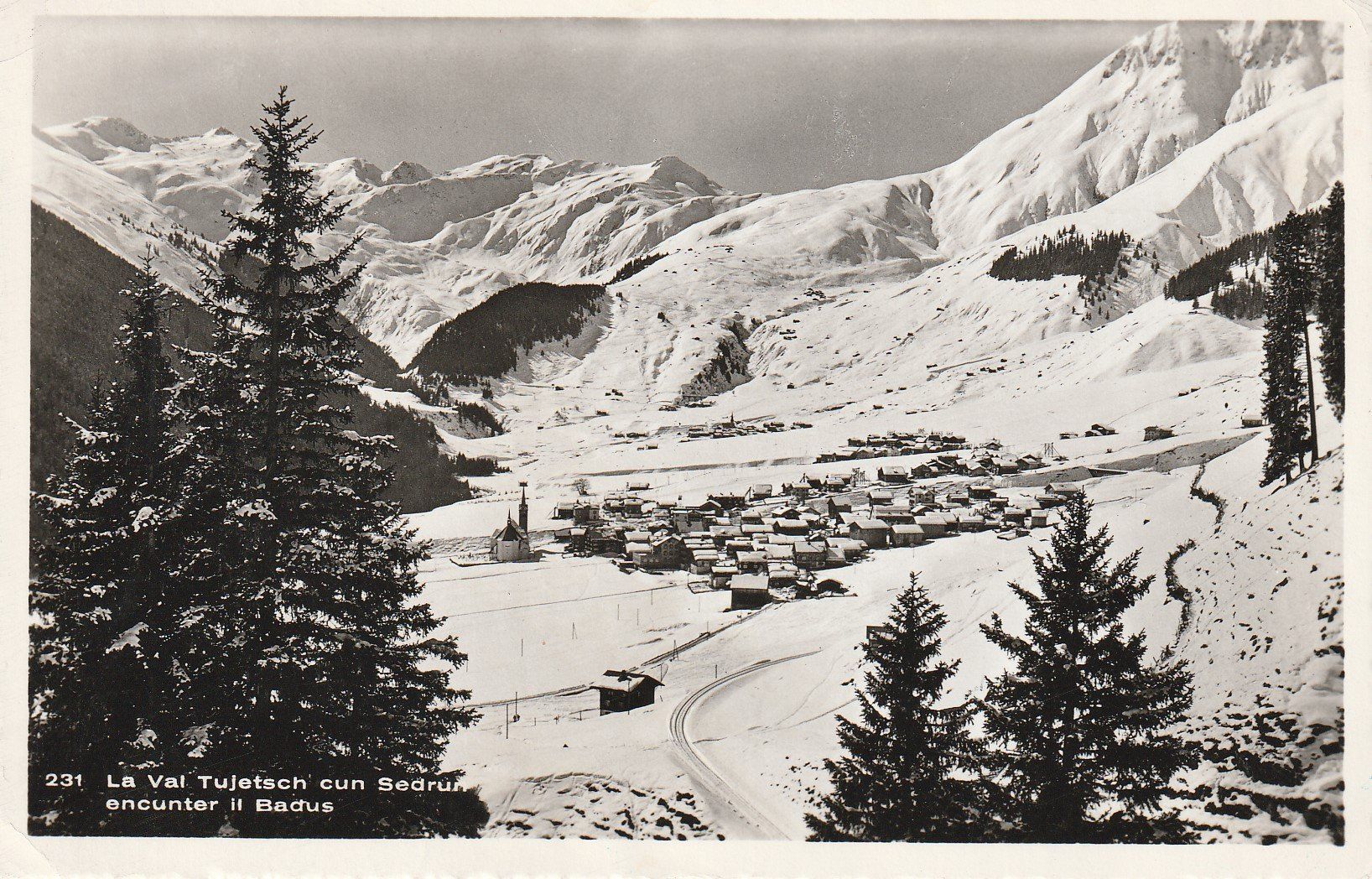Cartoline postali: AK - Sedrun - gel.9.2.1961 – Usato da Fribourg venduto da schnalla92
