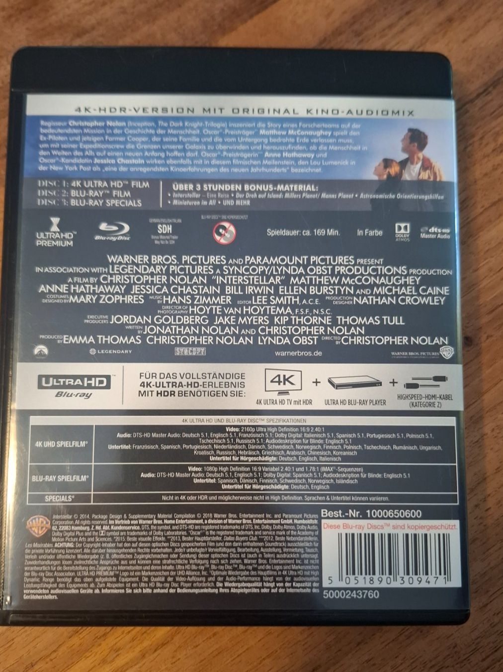 Tutti i DVDs: Interstellar 4K Ultra HD Blu Ray – Usato da Rüttenen venduto da Knief 1