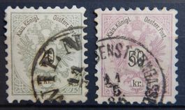 Österreich Kat. 48-49 gest. 1883 Kat. 84 Euro