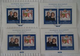 1992 Liechtenstein  Bögli Silberne Hochzeit   4x
