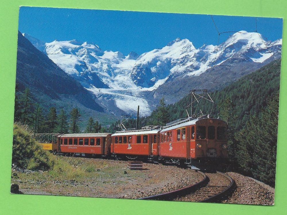 Cartoline postali: Morteratsch Engadin  RhB Bernina Express – Usato da Zürich venduto da t24_de