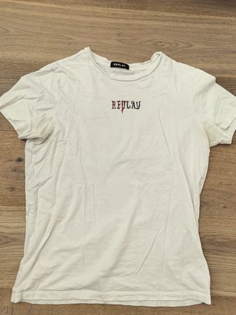 Herren T-Shirt REPLAY weiss Grösse M guter Zustand