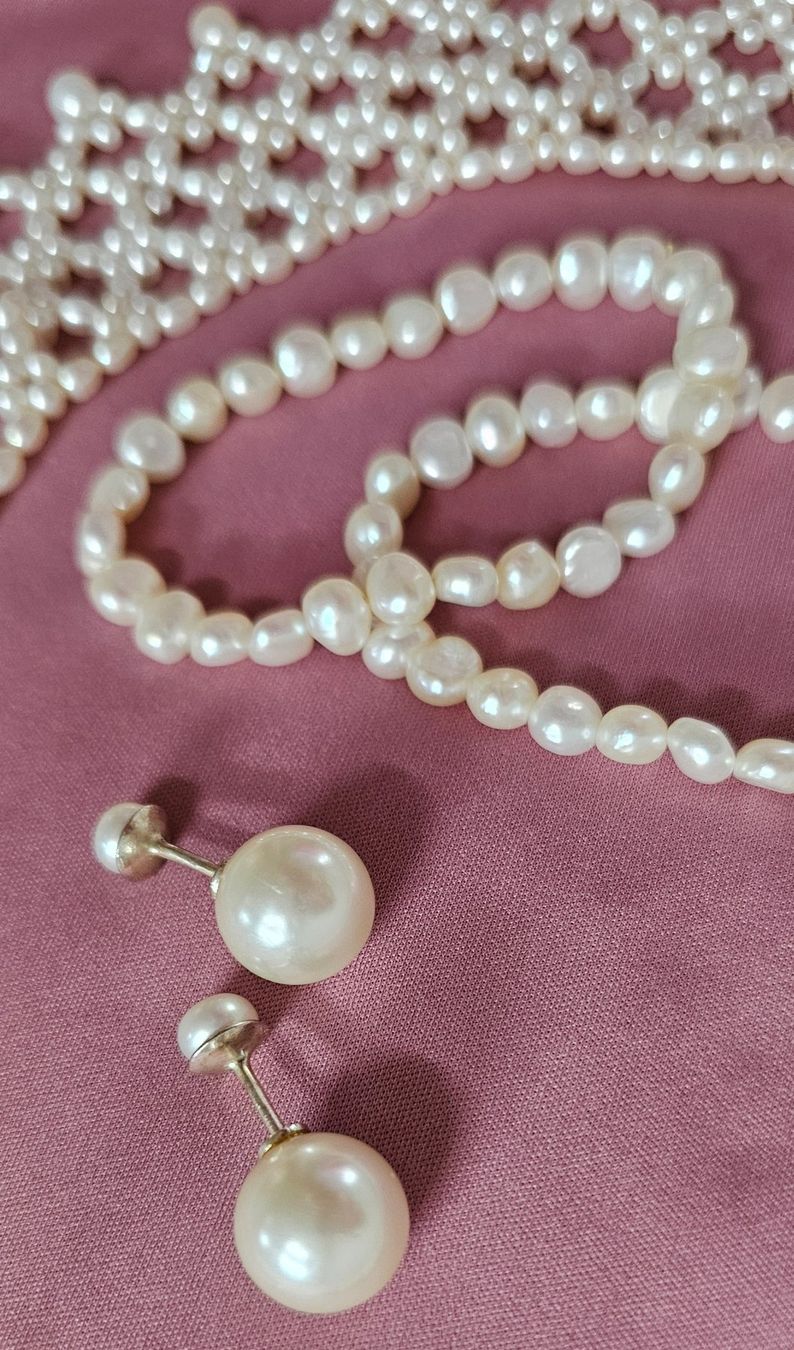 Perle (finte): SET Perle. Colier. Armbänder. Ohrringe. Ohrstecker .NEU – Nuovo e nell'imballaggio originale da Gunzgen venduto da thomasbx 5