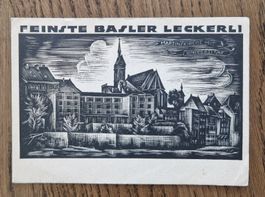 Werbekarte für Basler Leckerli