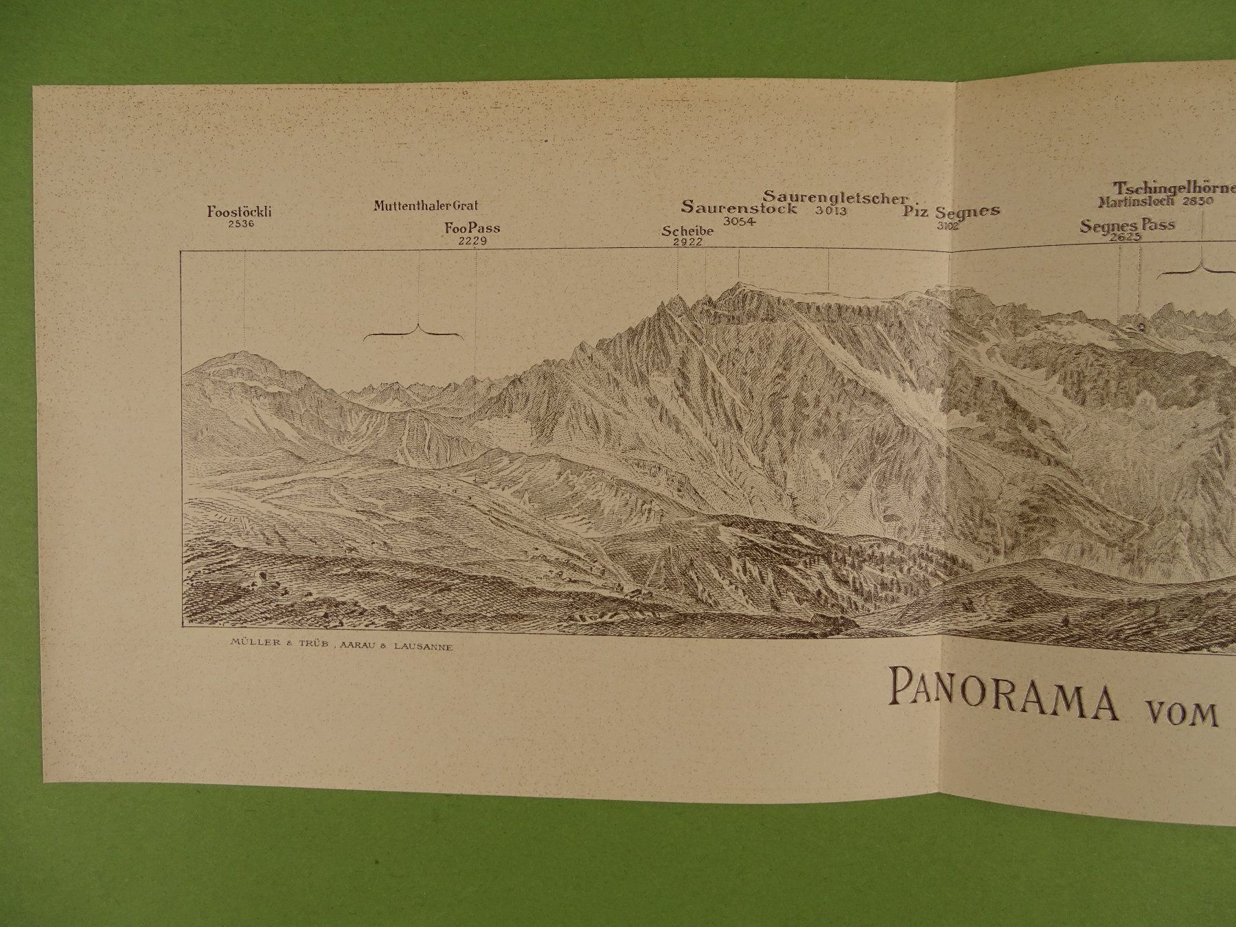 Cartine & Atlanti: PANORAMA VOM FAHNENSTOCK, 1900 – Usato da Grüningen venduto da Kartensammler