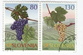 Briefmarken "Weintrauben". Slowenien.