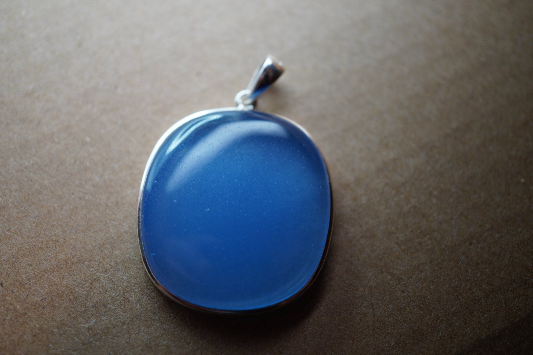 Minerali & Pietre curative: 925 Silberanhänger- Design "Blauer Chalcedon-Stil 30mm – Nuovo e nell'imballaggio originale da Eschenbach venduto da Fengg 5