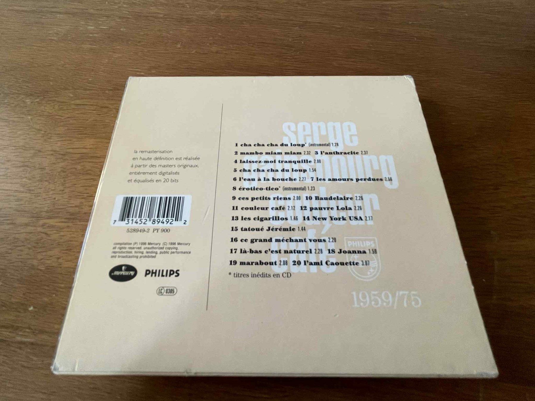 CD: Serge Gainsbourg - Couleur Café CD – Usato da Lausanne venduto da sim_bc8q 1