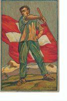 Bundesfeier-Postkarte 1912, Fahnenschwinger,  H.B. Wieland
