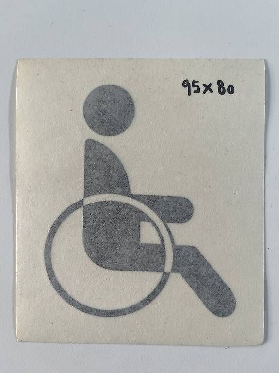 Sedie a rotelle: Rollstuhl-Sticker Auto / Bus – Usato da Winterthur venduto da Sjo_van_Roo