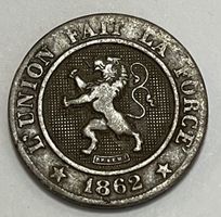 10 Centimes - Léopold I - Belgium  - 1862